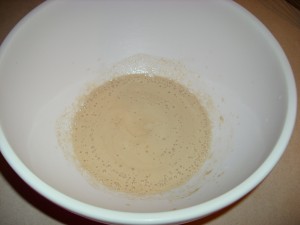 Proofed yeast mixture